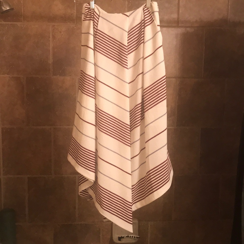 Striped A-line skirt